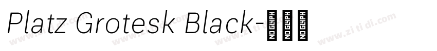 Platz Grotesk Black字体转换
